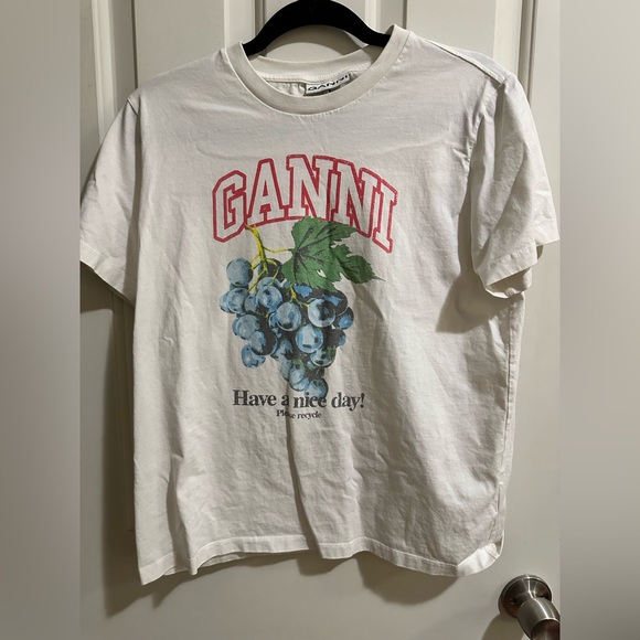 Ganni have a nice day grapes medium tee - Picture 1 of 5